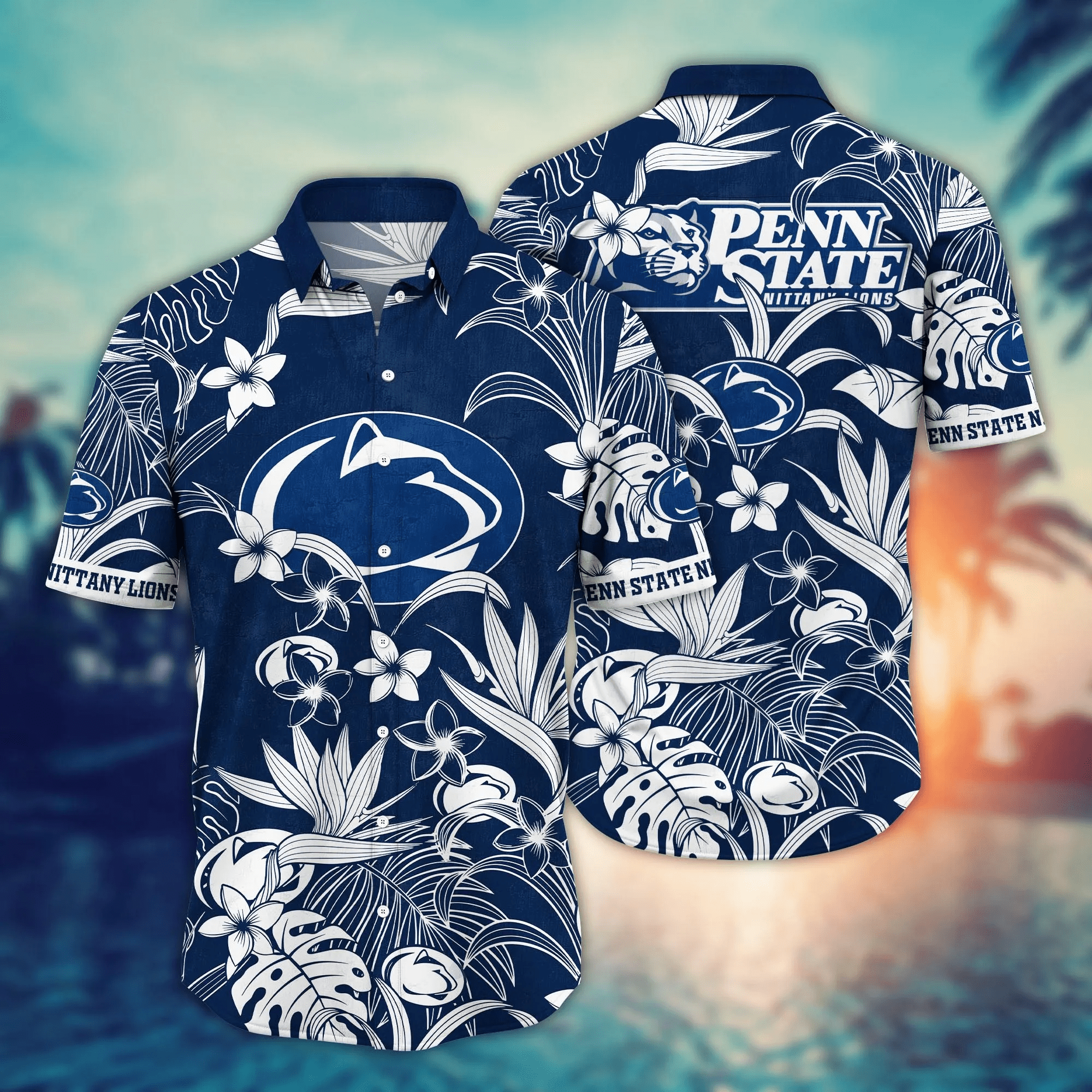 Penn State Nittany Lions NCAA Hawaiian Shirt Shortstime Aloha Shirt