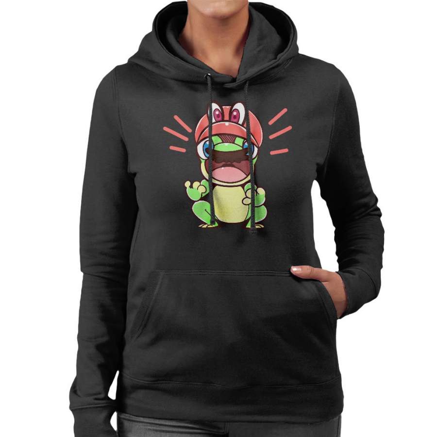 Super Mario Odyssey Cappy Frog Women’s Hooded Sweatshirt