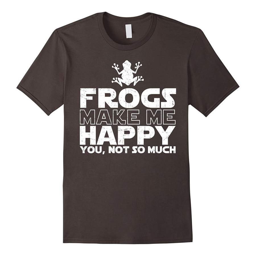 Frog Make Me Happy T Shirt Gift For Frog Love Fashion O-Neck Short Sleeved T-Shirts Summer Funny Loose Tee Shirt For Men