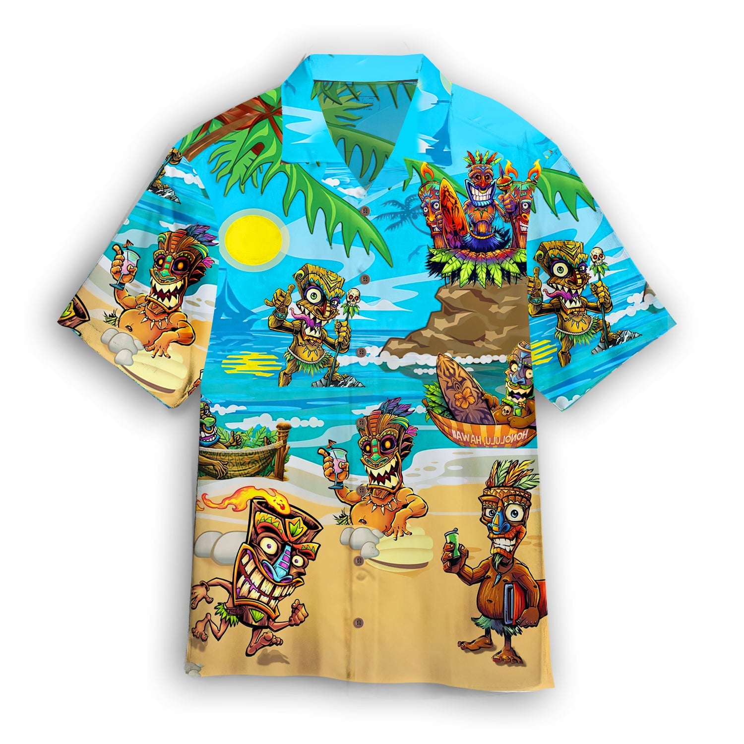 Tiki Hawaiian Shirt – For Men And Women – Adult