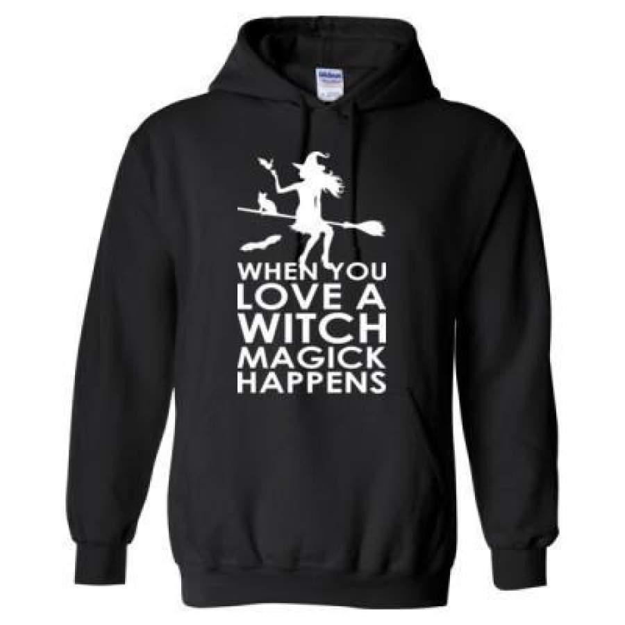 AGR When You Love A Witch Magick Happens – Heavy Blend™ Hooded Sweatshirt