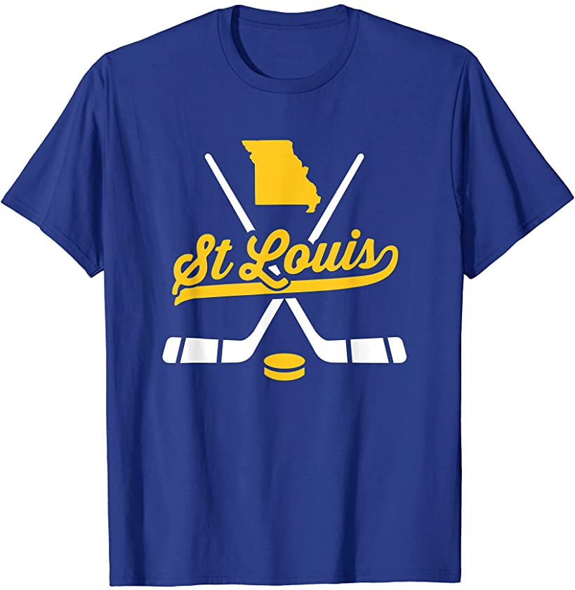 Vintage St. Louis Ice Hockey Sticks Sports Team Fan Gift T-Shirt