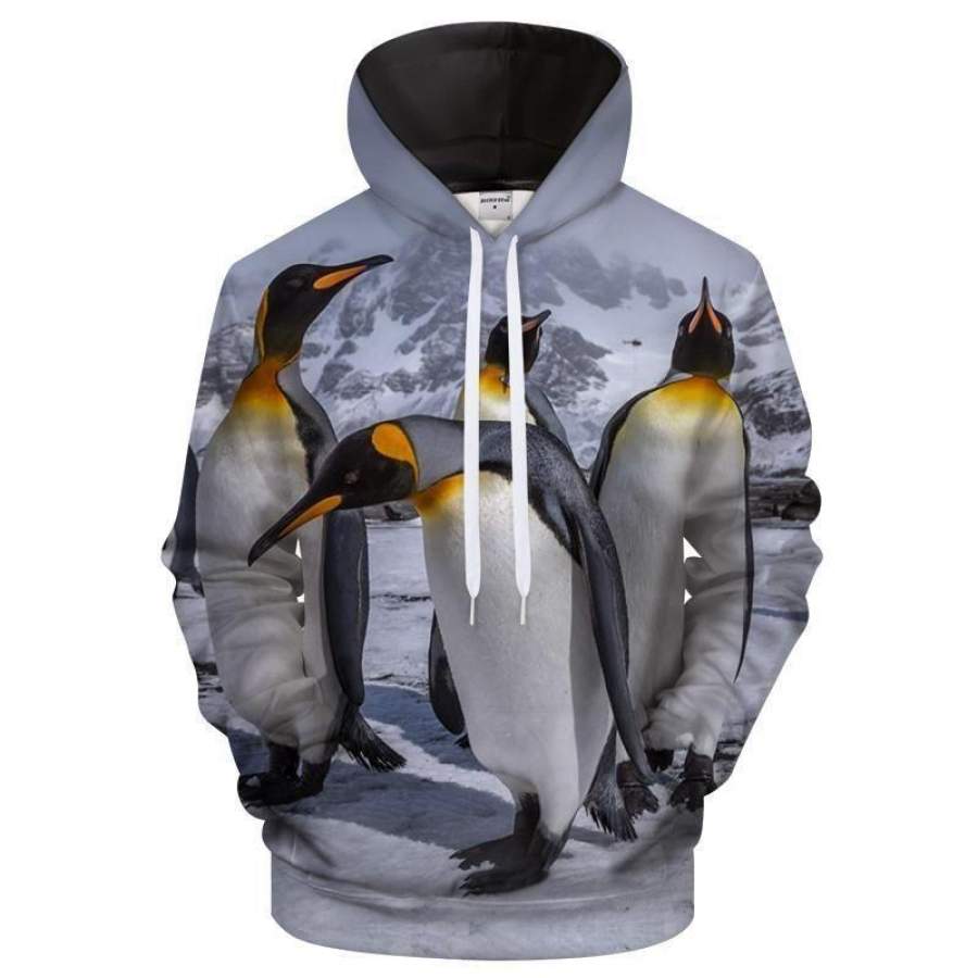 Penguin Family Hoodie Unisex 3D All Over Print