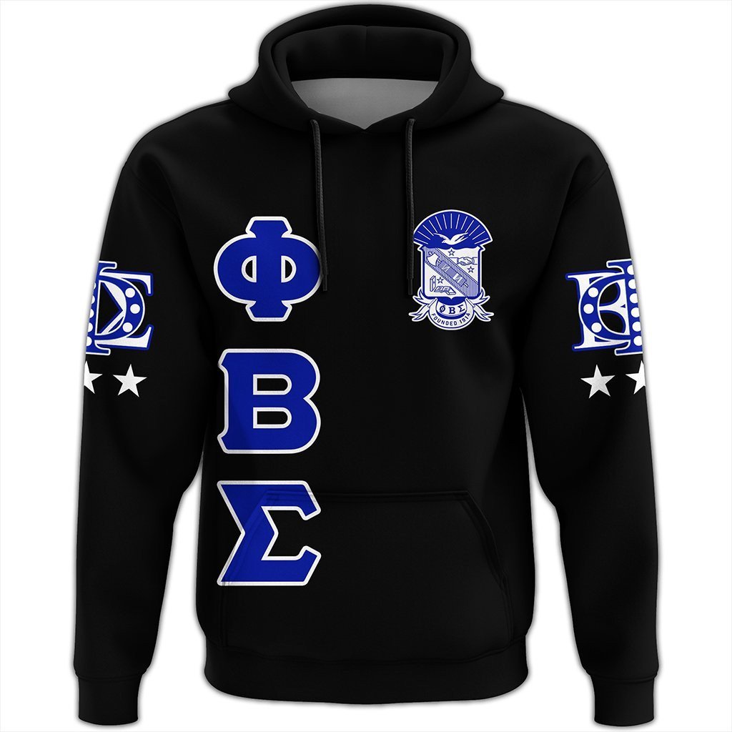 Fraternity Hoodie – Phi Beta Sigma Letters Pullover Hoodie – Annie Arts ...