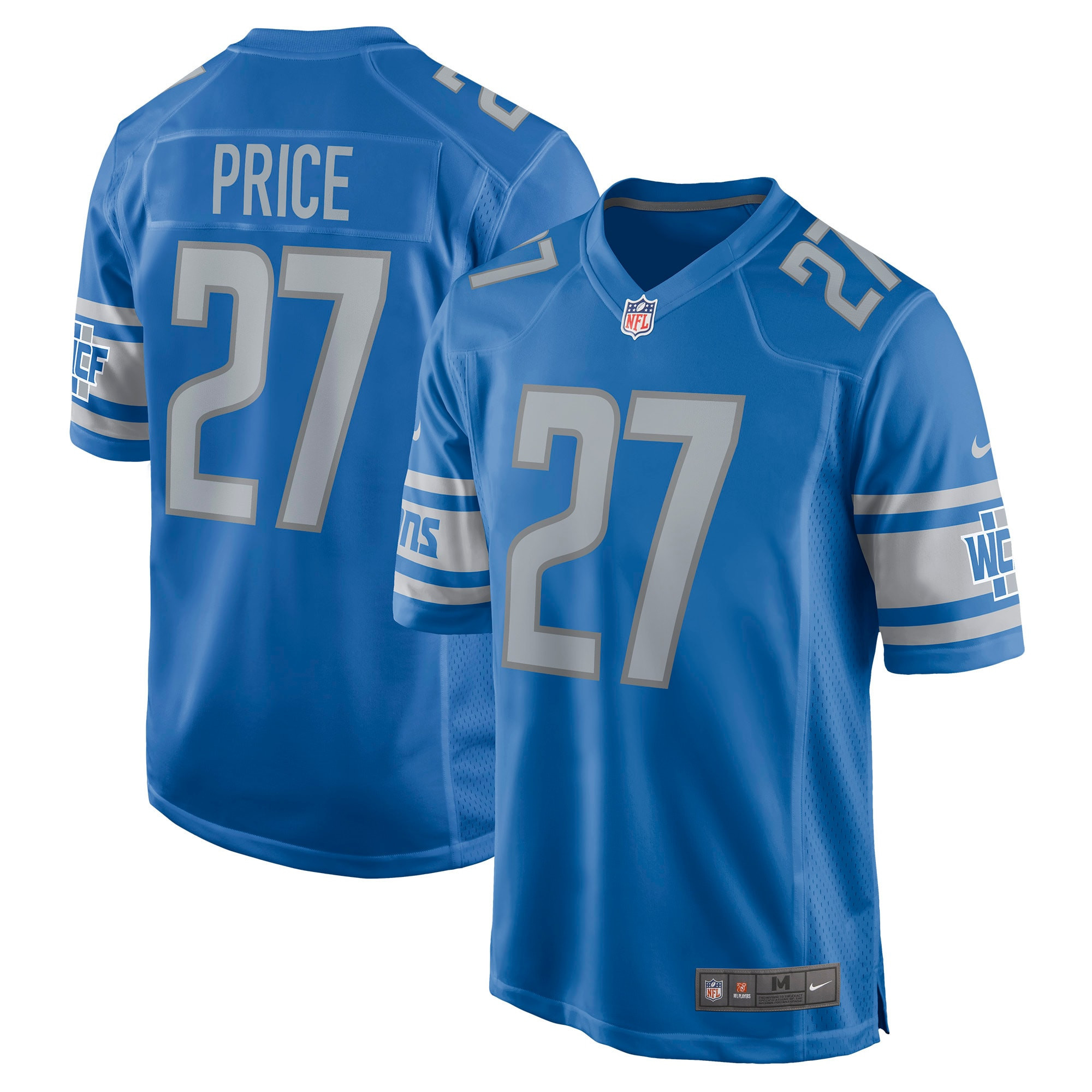 Bobby Price Detroit Lions Player Game Jersey – Blue NFL