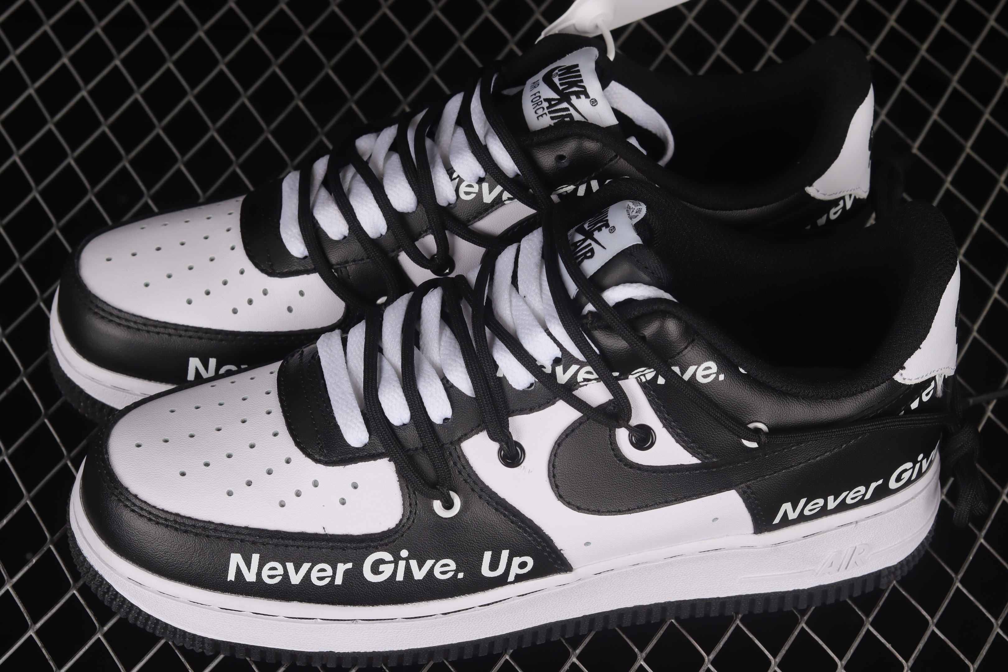 Nike Air Force 1 ?07 ?Never Give Up? Black Sneakers SNK745198831