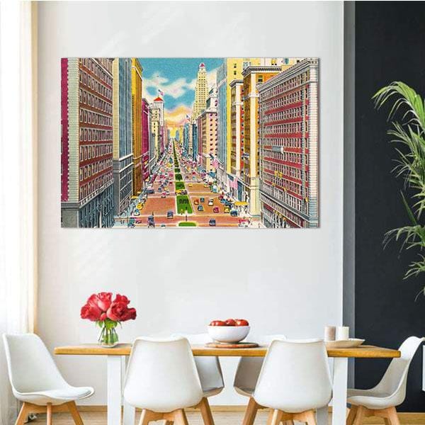 Canvas Wall Art Vintage New York City Usa Home Decor Canvas