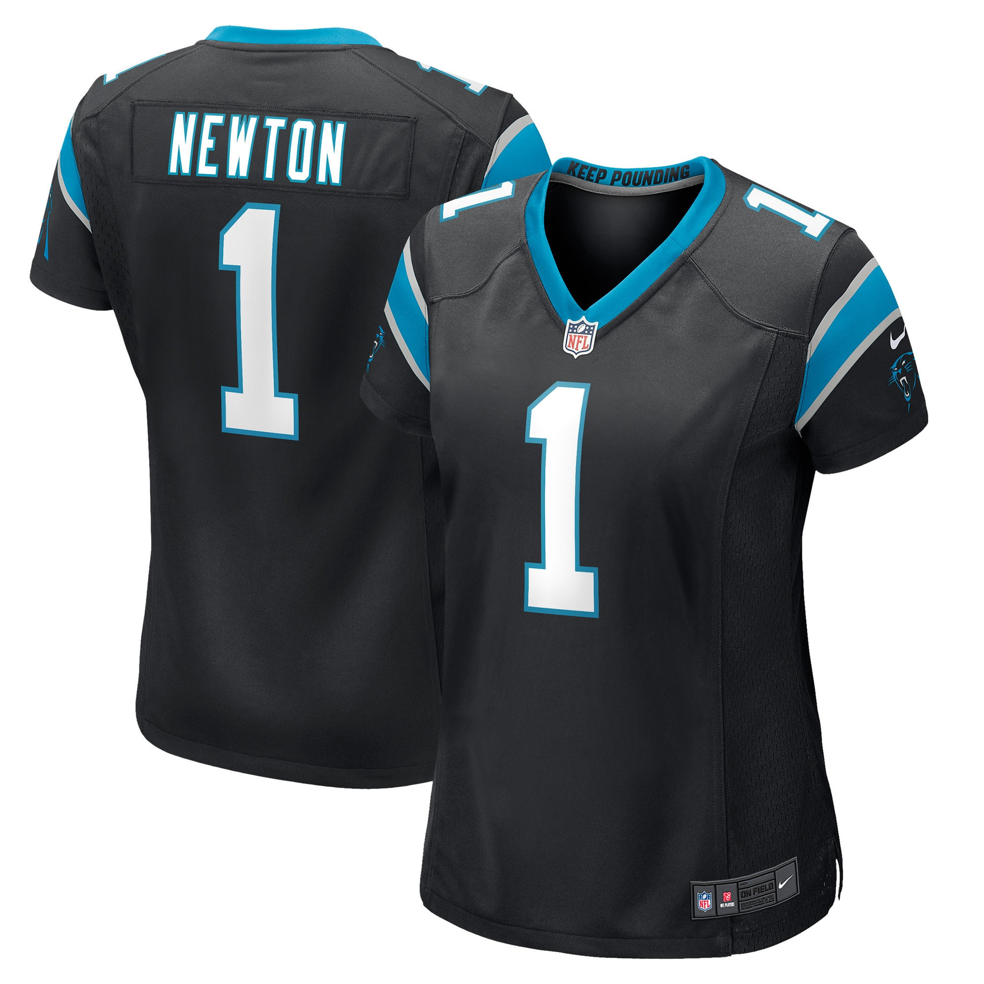 Cam Newton Carolina Panthers Womens Player Game Jersey – Black NFL