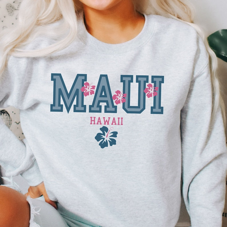 Maui Crewneck Sweatshirt, Hawaii Sweatshirt, Coconut Girl, Maui Gifts, Maui Sweatshirt, Hawaii Crewneck, Hawaiian Sweatshirt Sws2104