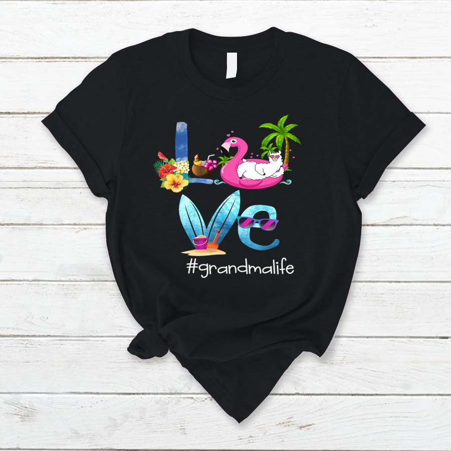 Personalized Love Grandma Life Flamingo Shirt