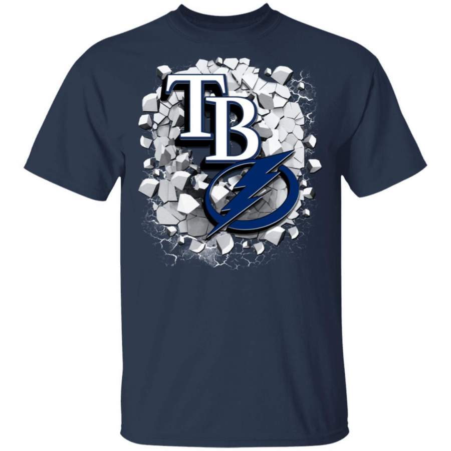 Colorful Earthquake Art Tampa Bay Lightning T Shirt