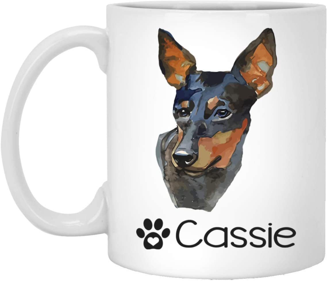 Personalized English Toy Terrier Dog Mug – Pet Owner Gifts For Women – Gifts For Dog Lover – English Toy Terrier Mom Dad Mugs – Dog Cups 15Oz