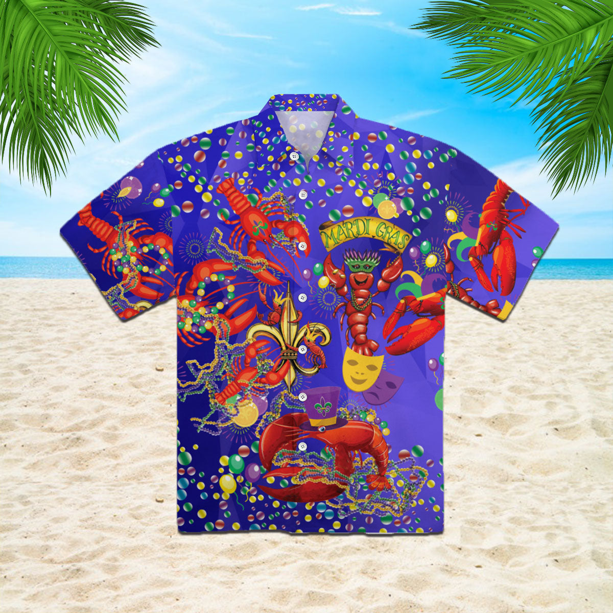 Happy Mardi Gras Shrimps Hawaii Shirt For Men Women Ha45574