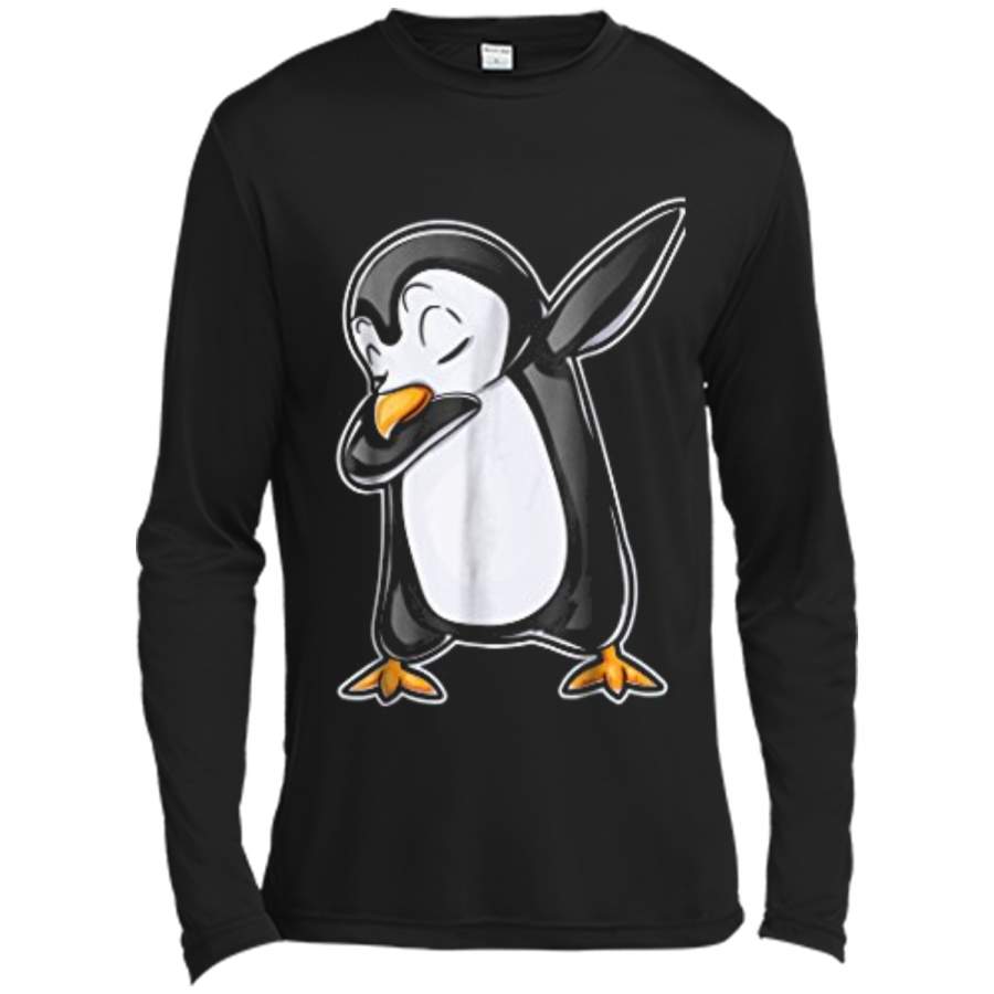 Dabbing Penguin Dab Dance Bird Funny Gifts  Long Sleeve Moisture Absorbing Shirt