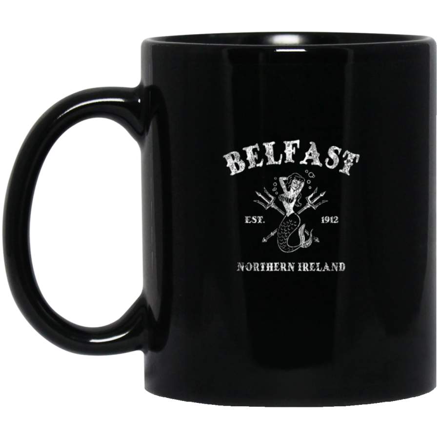 Belfast Northern Ireland Mug Vintage Mermaid Mug