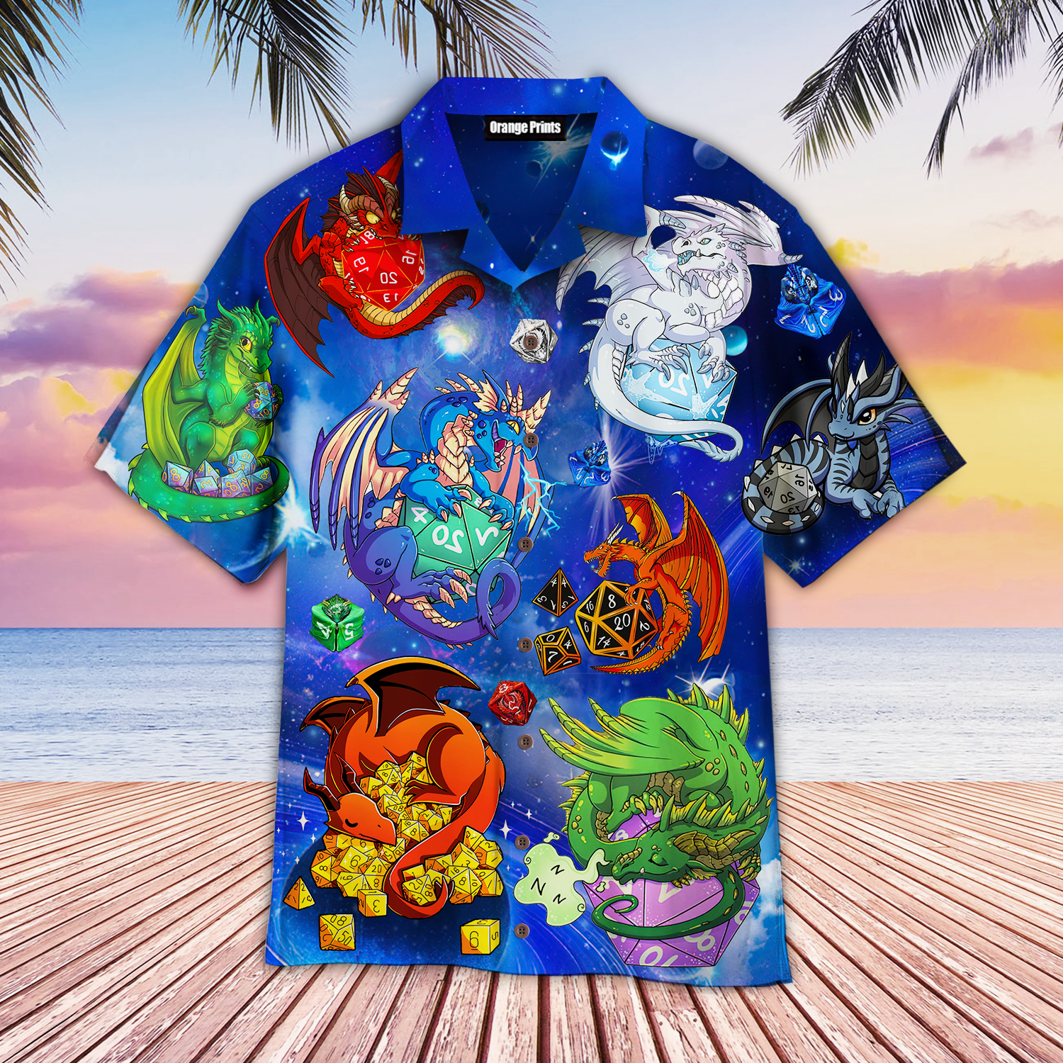 Dragon Dice Galaxy Hawaii Shirt For Men Women Ha84348