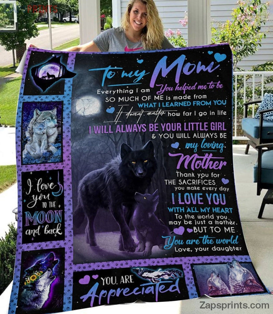 Gift For Mom – To My Mom – Wolf – Wolf Mother – Blanket