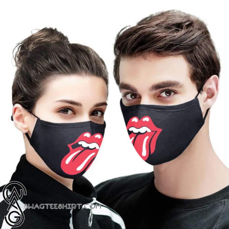 The rolling stones rock band all over printed face mask – maria