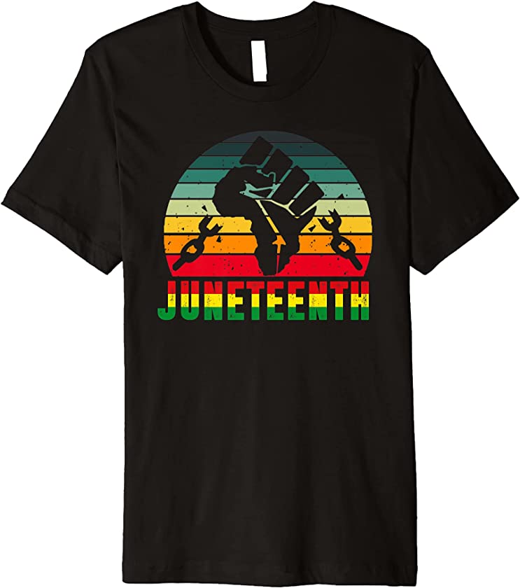 Vintage Juneteenth Freedom Day Black Women 4th Of July Premium T-Shirt