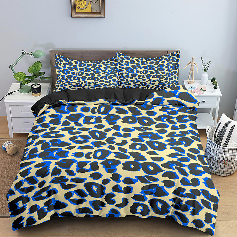 Color Psychedelic Leopard Bedding Set Single Double King Queen Size Bedcover Pillowcase 2/3 Bedroom  Duvet Covers