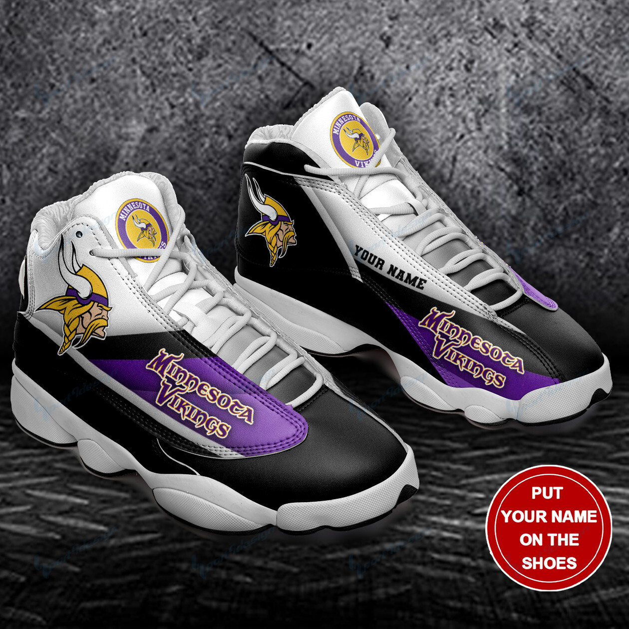 Minnesota Vikings Ajd13 Sneakers Bg114