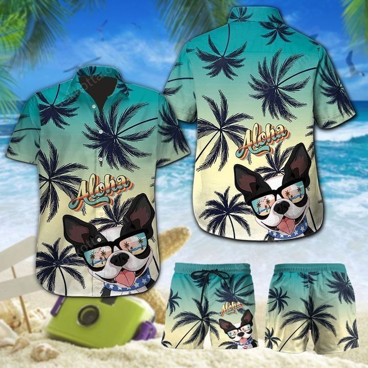 Boston Terrier Aloha Hawaiian Shirt Beach Short Ha93205