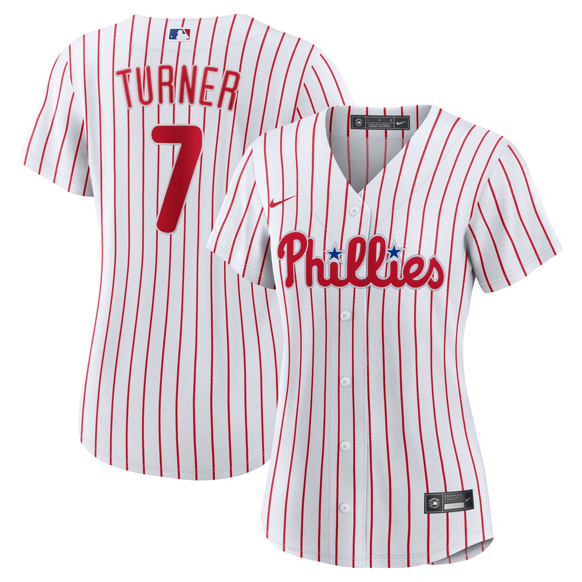 Trea Turner Philadelphia Phillies Women's Home Replica Player Jersey – White