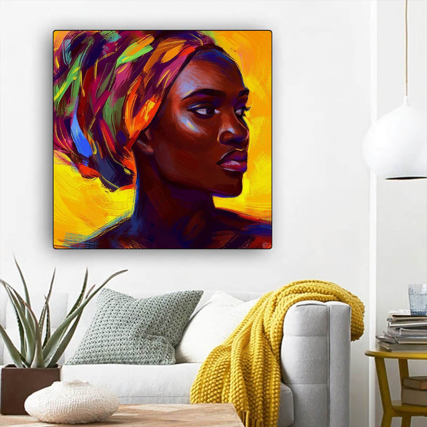 African American Wall Art Pretty African American Woman African American Canvas Wall Art Afrocentric Home Decor Ideas BPS47709