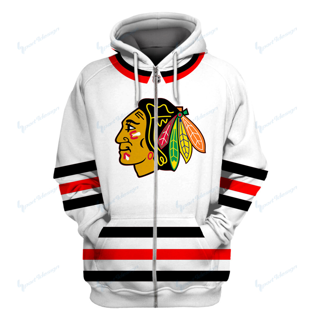 Chicago Blackhawks Limited Edition All Over Print Hoodie Sweatshirt Zip Hoodie T Shirt Unisex 856