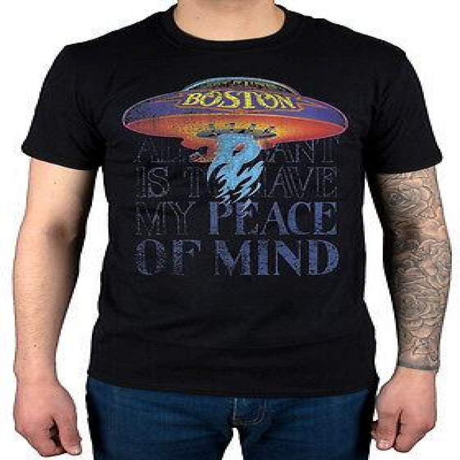 Official Boston Peace Of Mind T-Shirt Unisex Music Don’T Look Back Tour Album Te