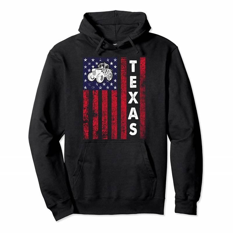 Tractor TEXAS American Flag Patriotic Vintage Farming Pullover Hoodie, T-Shirt, Sweatshirt