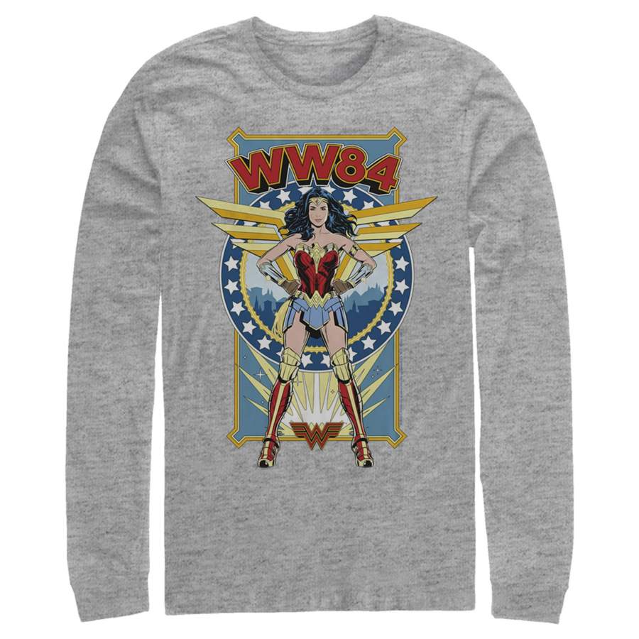 Wonder Woman 1984 Men’s WW84 Comic Poster  Long Sleeve Shirt