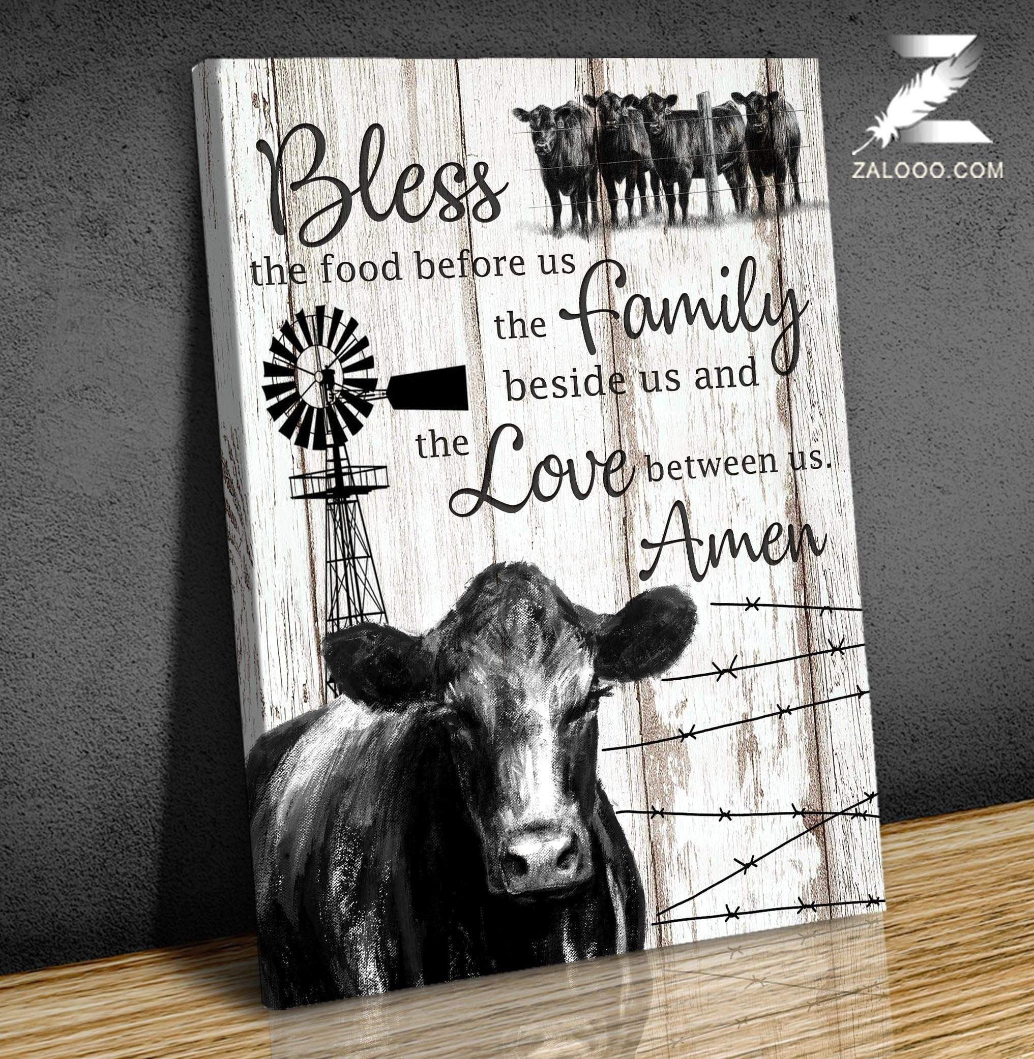 Canvas – Cow – Amen Gift For Family, Wall Art Decor, Canvas Print, Home Decor