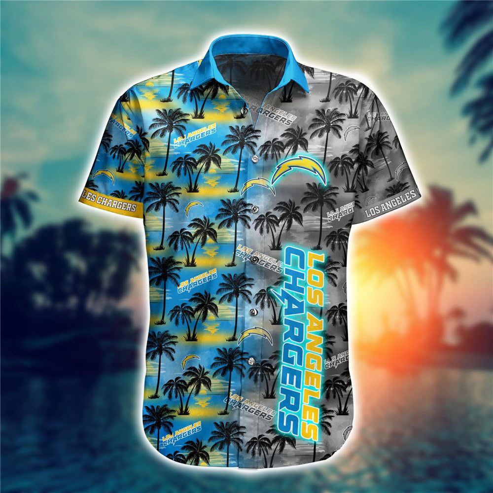 Los Angeles Chargers Hawaii Shirt Palm Tree Pattern Ha103817