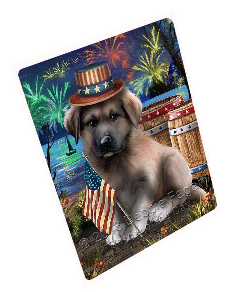 4Th Of July Independence Day Fireworks Anatolian Shepherd Dog At The Lake Blanket Blnkt75810