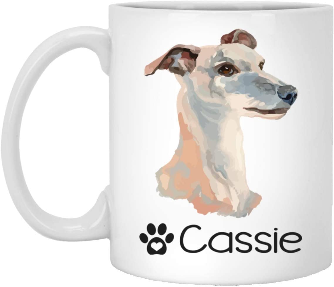 Personalized Whippet Dog Mug – Pet Owner Gifts For Women – Gifts For Dog Lover – Whippet Mom Dad Mugs – Dog Cups 15Oz