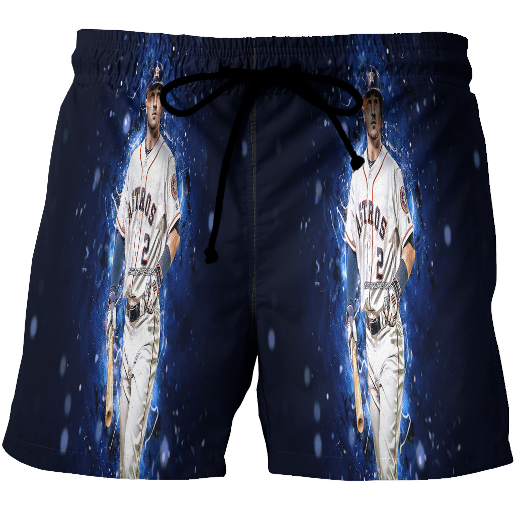 Houston Astros Alex Bregman 2 3D All Over Print Summer Beach Hawaiian Short