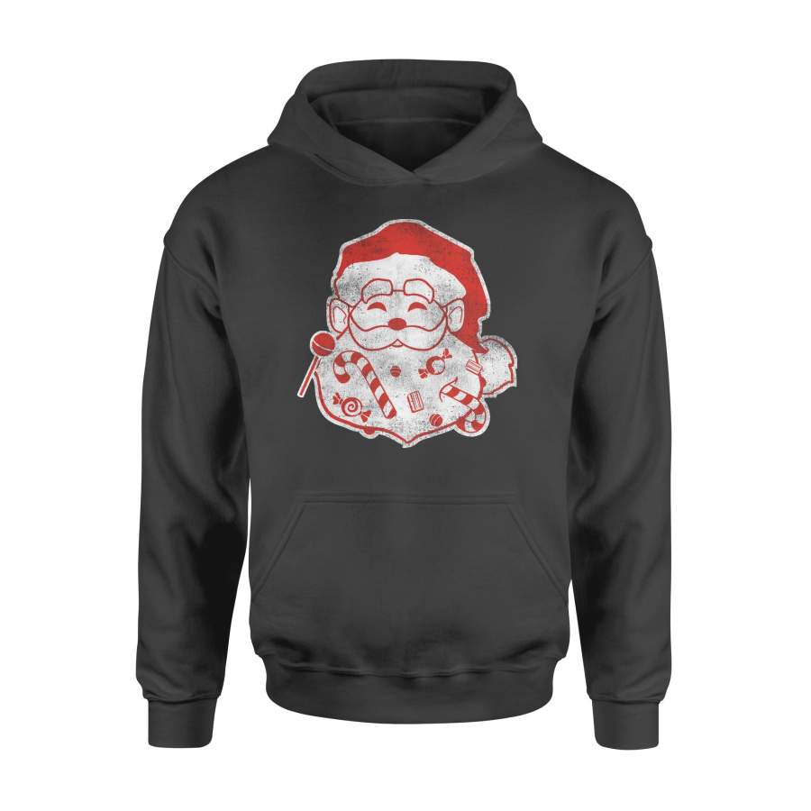 Christmas Gift Idea Santa Claus With Christmas Candy Beard – Standard Hoodie