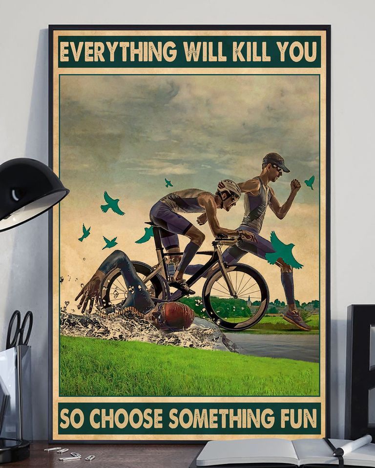 Swimming Riding And Running Hummingbird Animals Verything Will Kill You So Choose Something Fun Home Living Room Wall Decor Vertical Poster Canvas G95