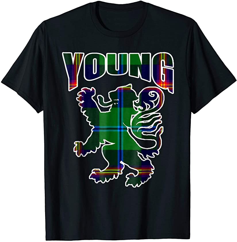 Young Clan Kilt Tartan T-Shirt Lion Namesake Scottish gift