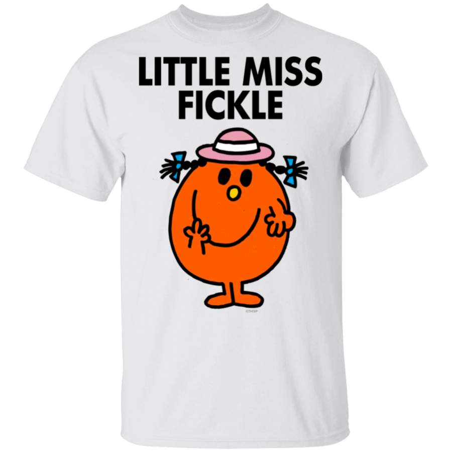 Little Miss Fickle Black Lettering Justice League T Shirt