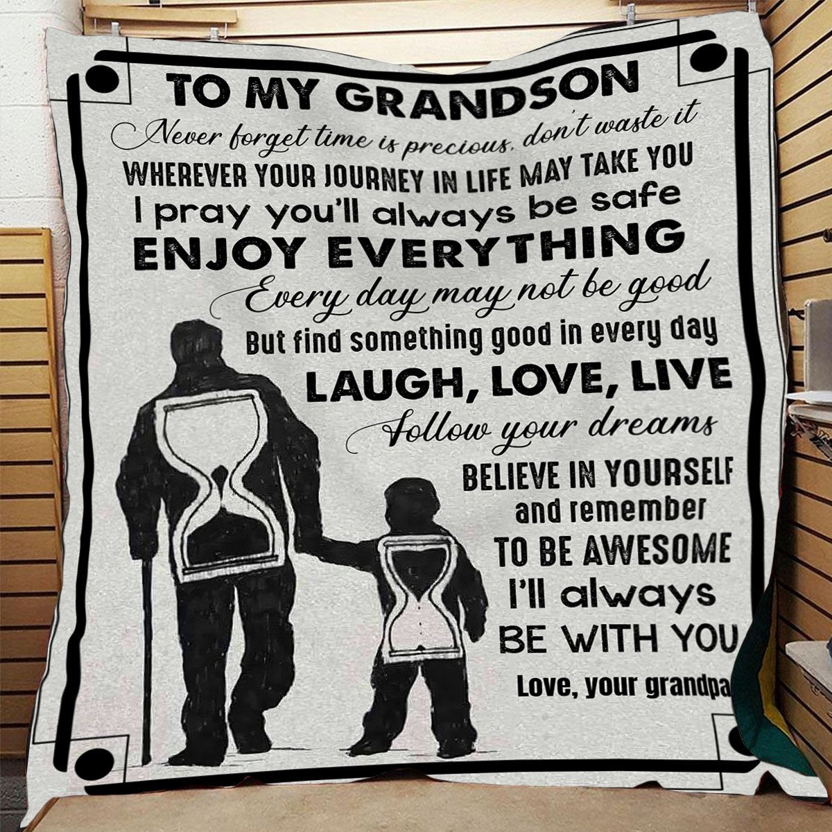 Personalized Letter To My Grandson From Grandpa Never Forget Time Is 
