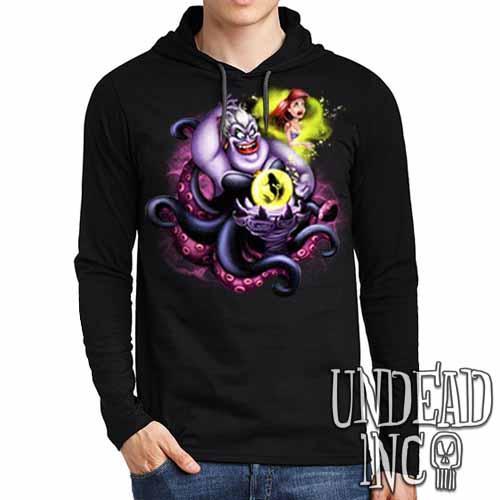 Villains Ursula – Ariel The Little Mermaid – Mens Long Sleeve Hooded Shirt