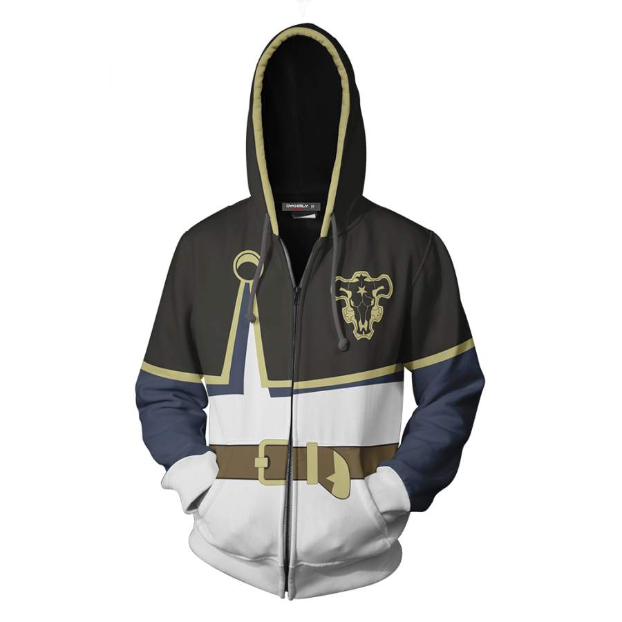 Black Clover Asta Cosplay Zip Up Hoodie Jacket - COATSY STORE