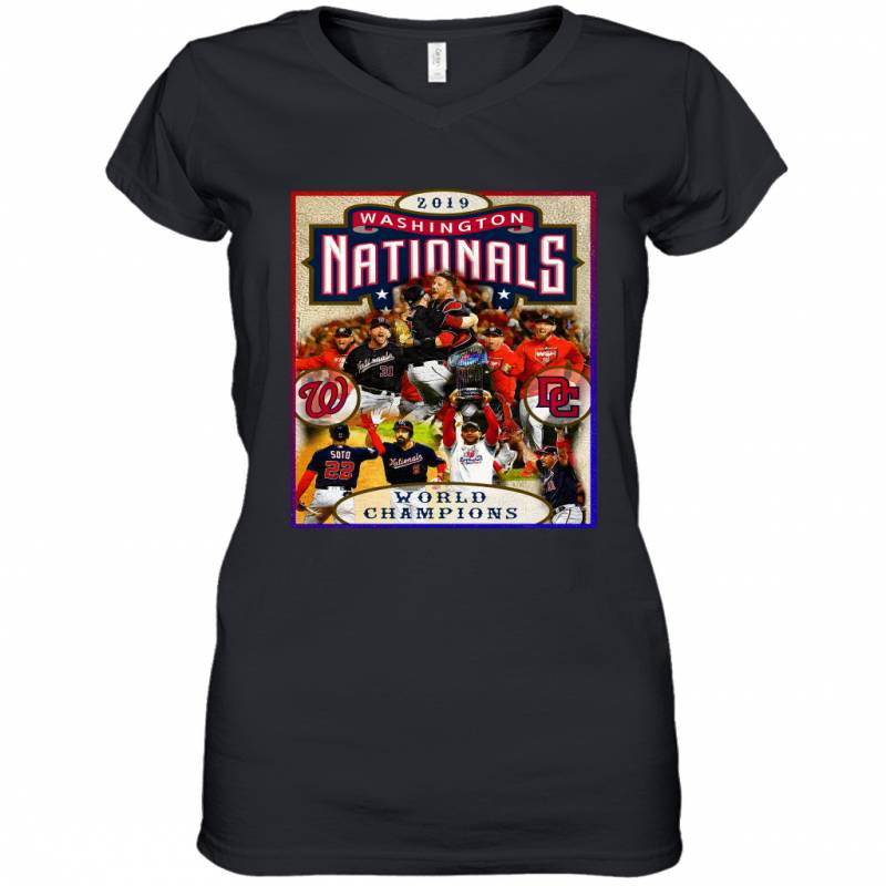 Washington Nationals World Series Poster Print by delovely Women’s V-Neck T-Shirt