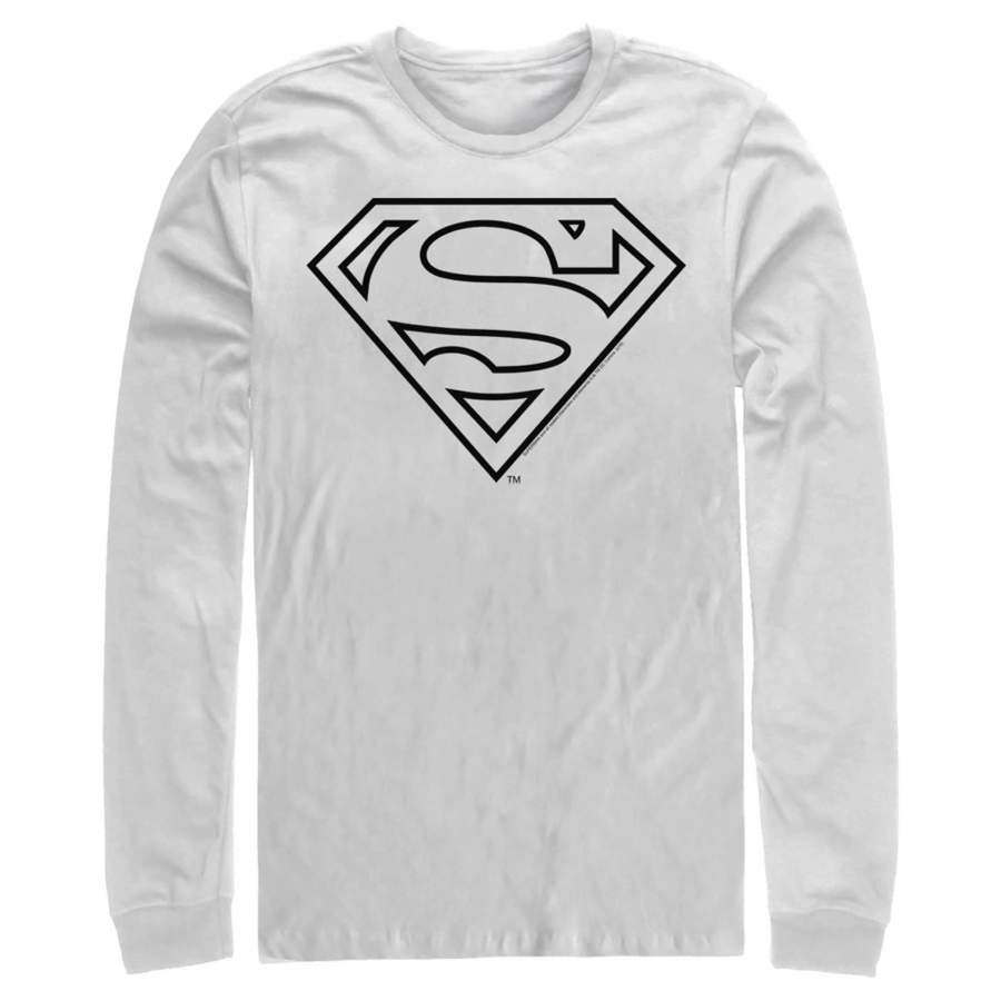 Superman Men’s Logo Sleek  Long Sleeve Shirt