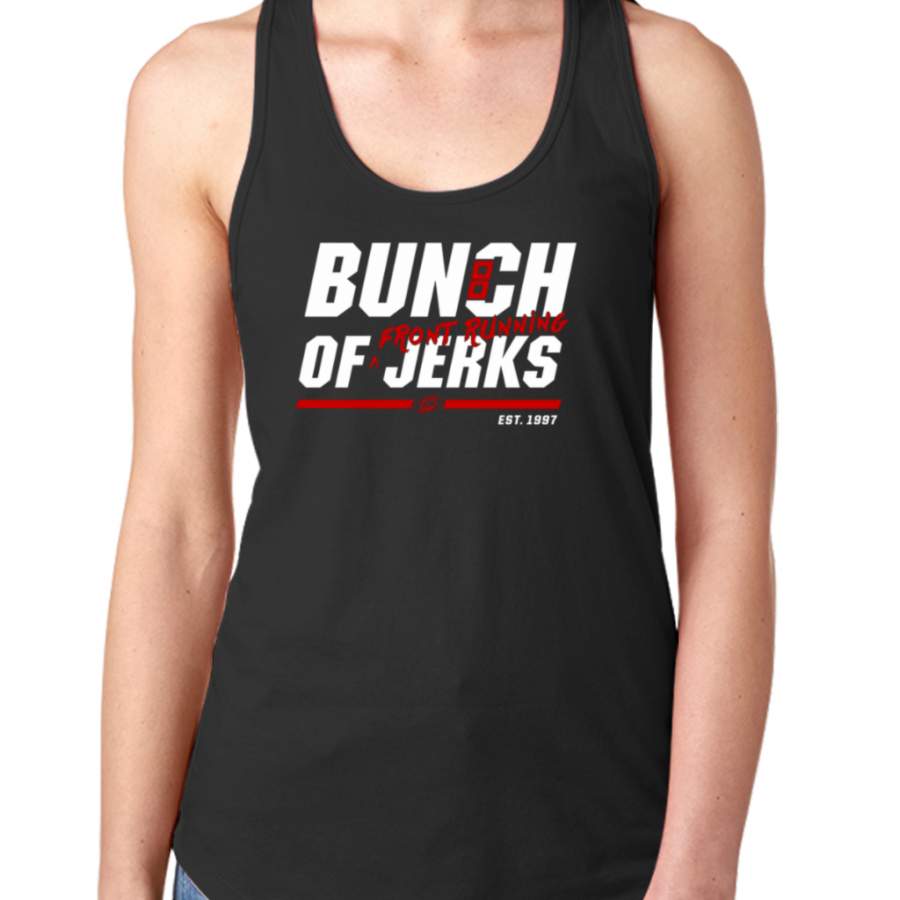 Carolina Hurricanes Bunch Of Jerks Front Running T-shirt Women’s Tank Tops