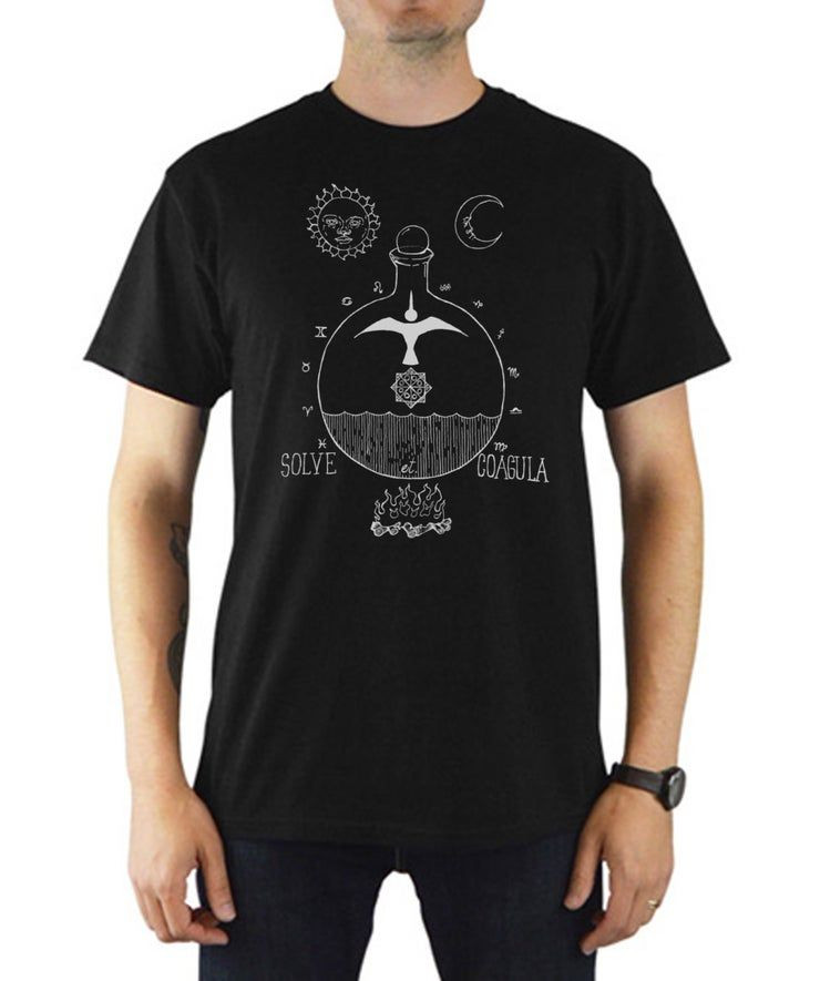 Solve Et Coagula Alchemy Magic Occult Screen Printed Super Comfortable Premium Shirt