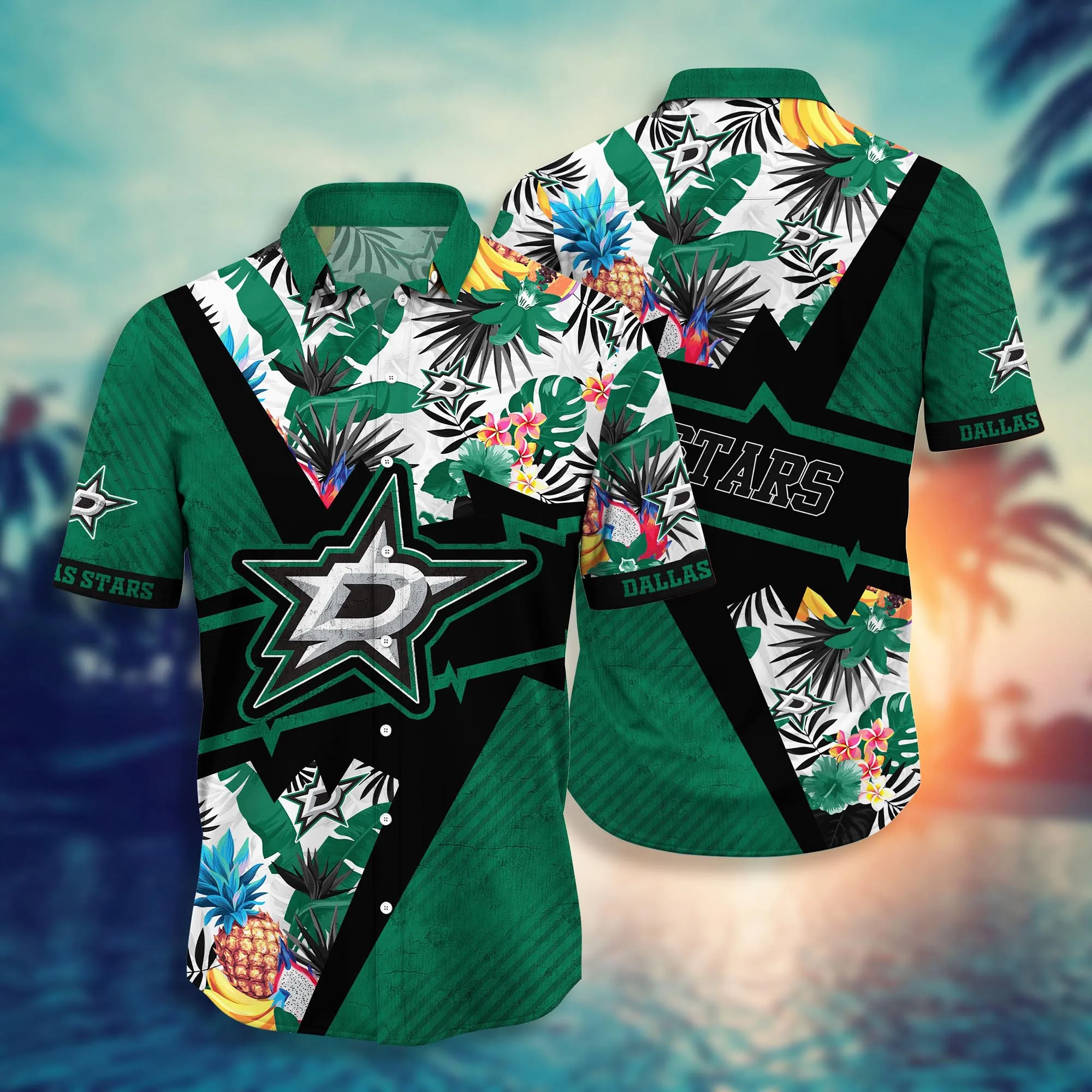 Dallas Stars Nhl Hawaiian Shirt Fireflies Aloha Shirt