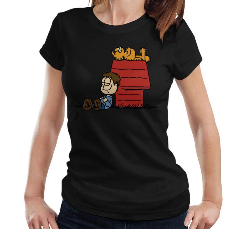 Jon Brown Garfield Snoopy Peanuts Women’s T-shirt